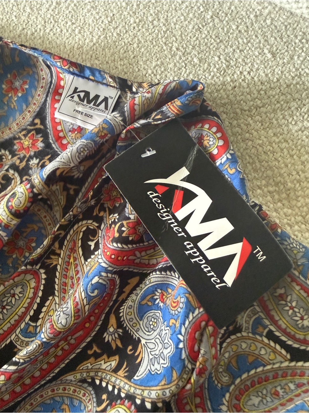 KMA Paisley V-Neck Midi Dress - Picture 4 of 4